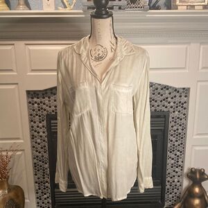 Beachlunchlounge button down‎ distressed shirt, size medium